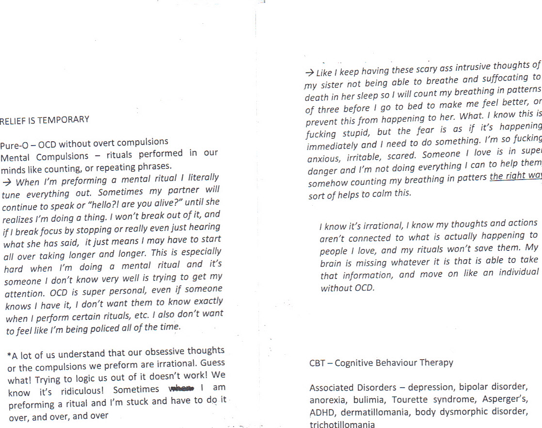 h-zine handwritten story